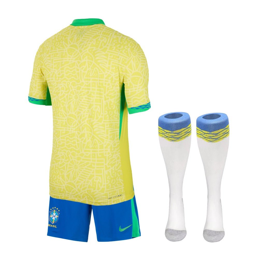 Kids KIT Brazil Home Jersey 2024/25 - FutStore