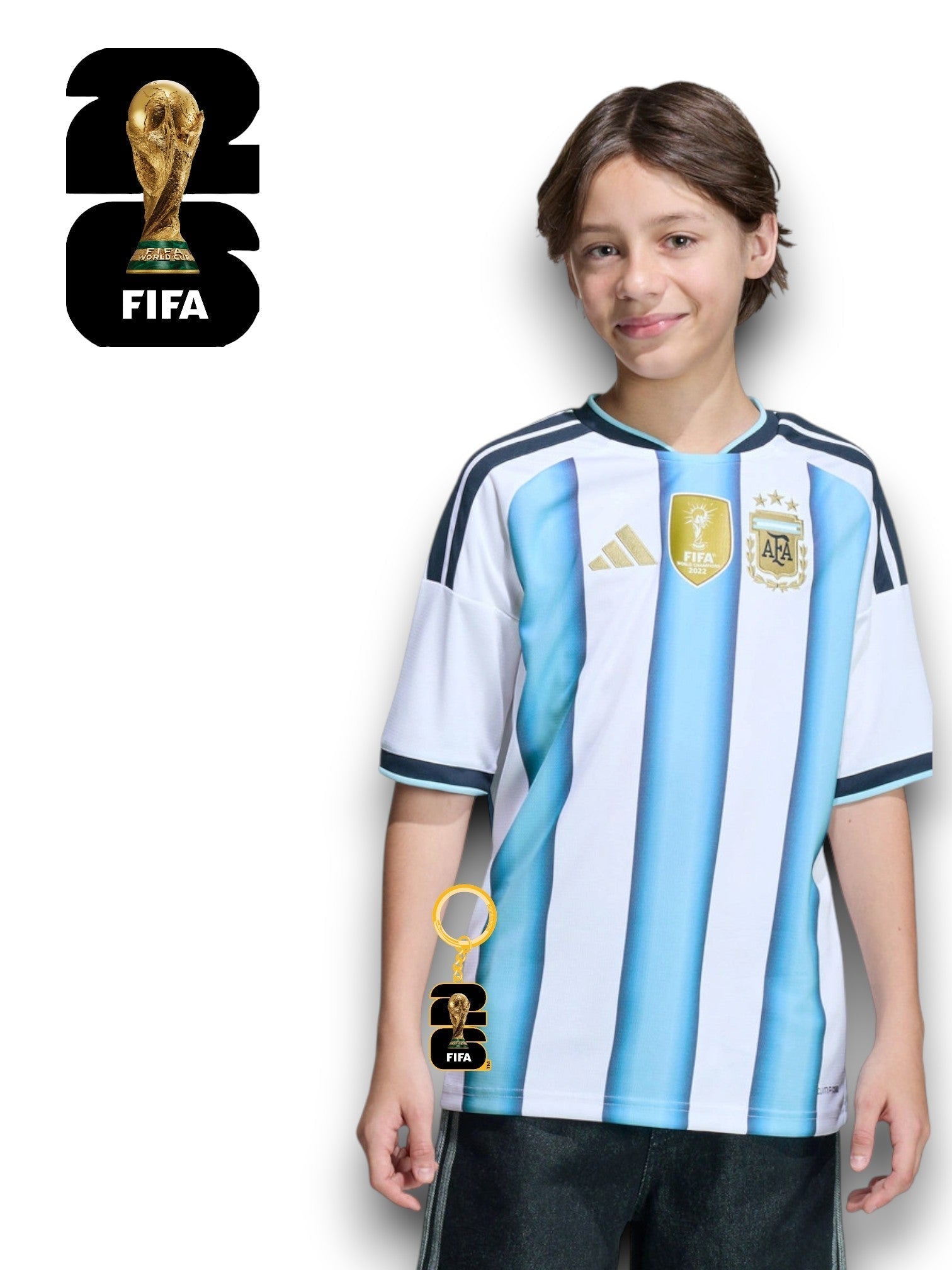 Kit Kids Argentina World Cup 2026 Jersey - FutStore