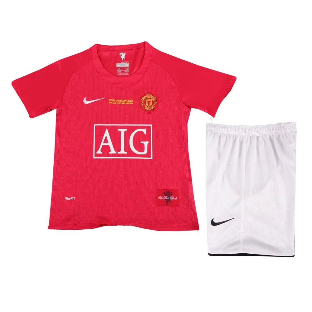 Kit Kids Retro Manchester United Home Jersey 2007/08 - FutStore