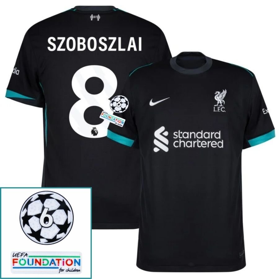 Liverpool Away 2024/25 Patches UCL UEFA Foundation (Official Printing) - FutStore