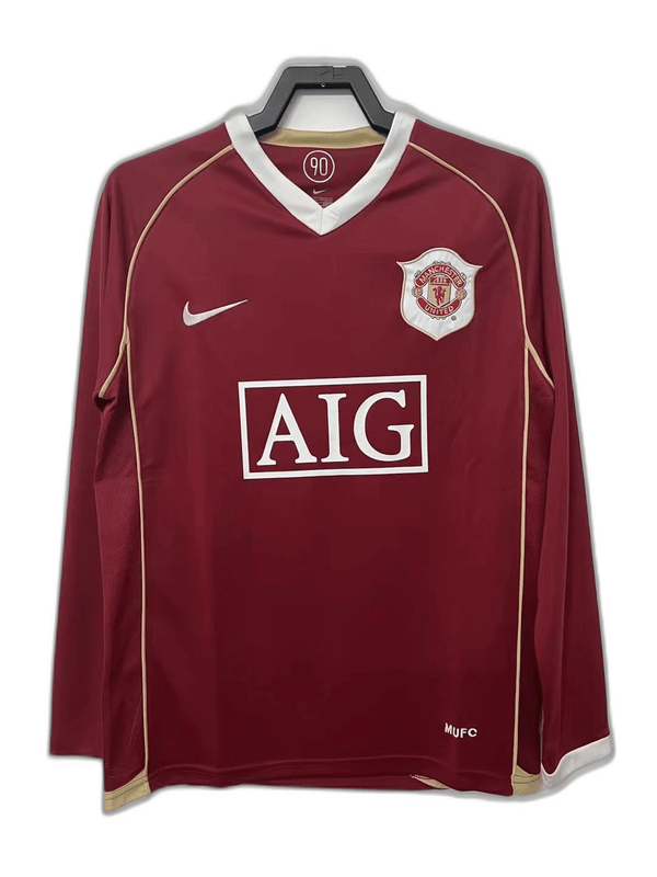Manchester United 06/07 I Home Jersey - Long Sleeve Retro Version - FutStore