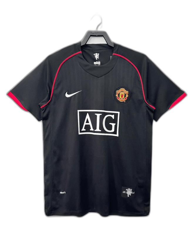 Manchester United 07/08 Black II Away Jersey - Retro Version - FutStore