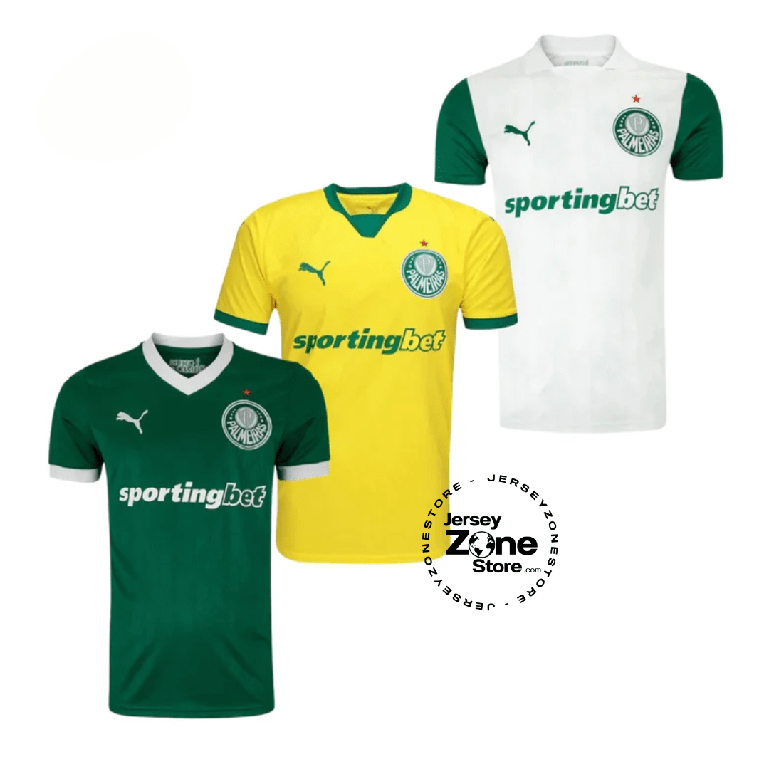 Palmeiras Home, Away e Third 2025/26 - Kit 3 - Fan Version - FutStore