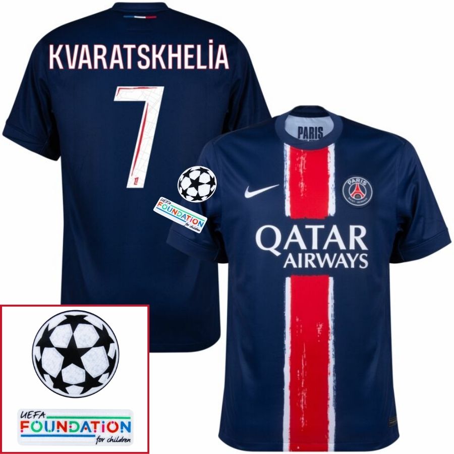Paris Saint - Germain Fan Jersey Home 2024/25 Patches UCL UEFA Foundation (Official Printing) - FutStore
