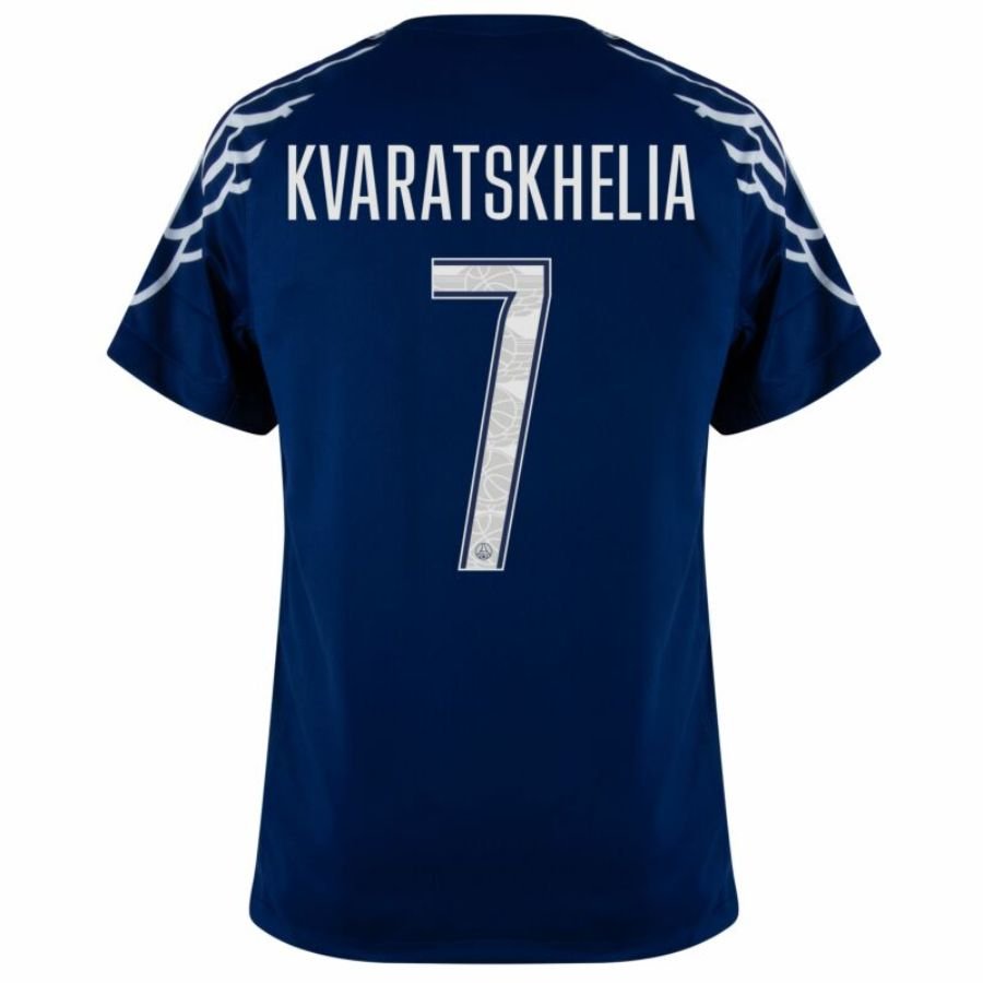 Paris Saint - Germain Kvaratskhelia 7 Fan Jersey Fourth Jordan 2024/25 Patches UCL UEFA Foundation (Official Printing) - FutStore