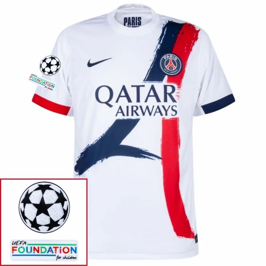 Paris Saint - Germain O.DEMBELE 10 Fan Jersey Away 2024/25 Patches UCL UEFA Foundation (Official Printing) - FutStore