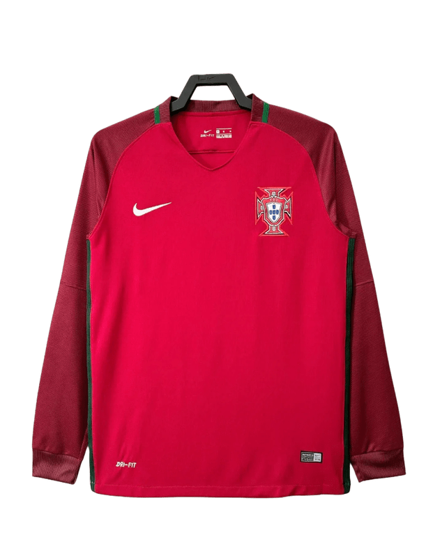 Portugal 2016 I Home Jersey - Long Sleeve Retro Version - FutStore
