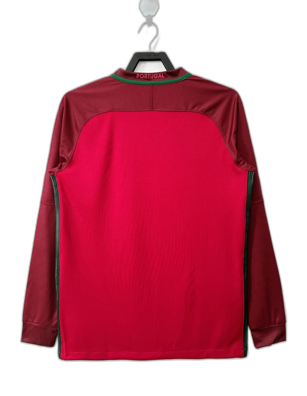 Portugal 2016 I Home Jersey - Long Sleeve Retro Version - FutStore