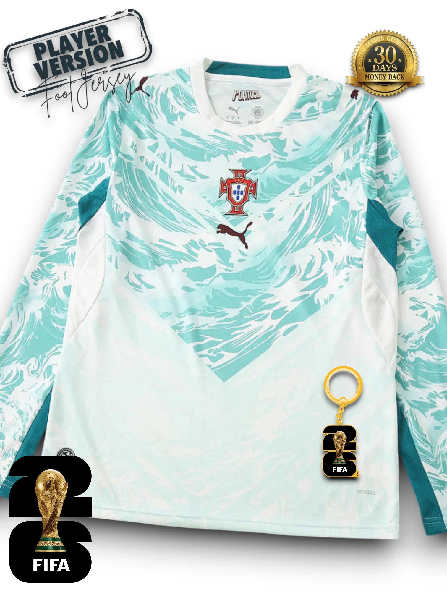Portugal World Cup 2026 Away Jersey Player Version - Long Sleeve - FutStore
