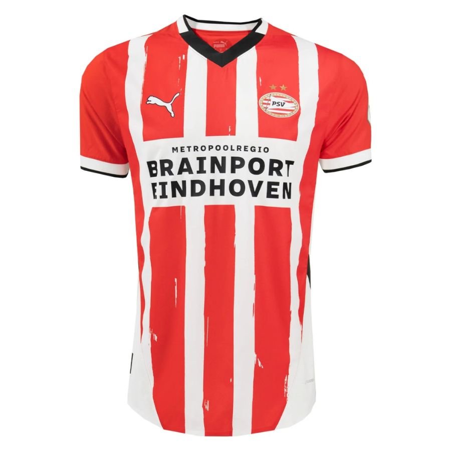 PSV Eindhoven Fan Jersey Home 2024/25 Patches UCL UEFA Foundation (Official Printing) - FutStore