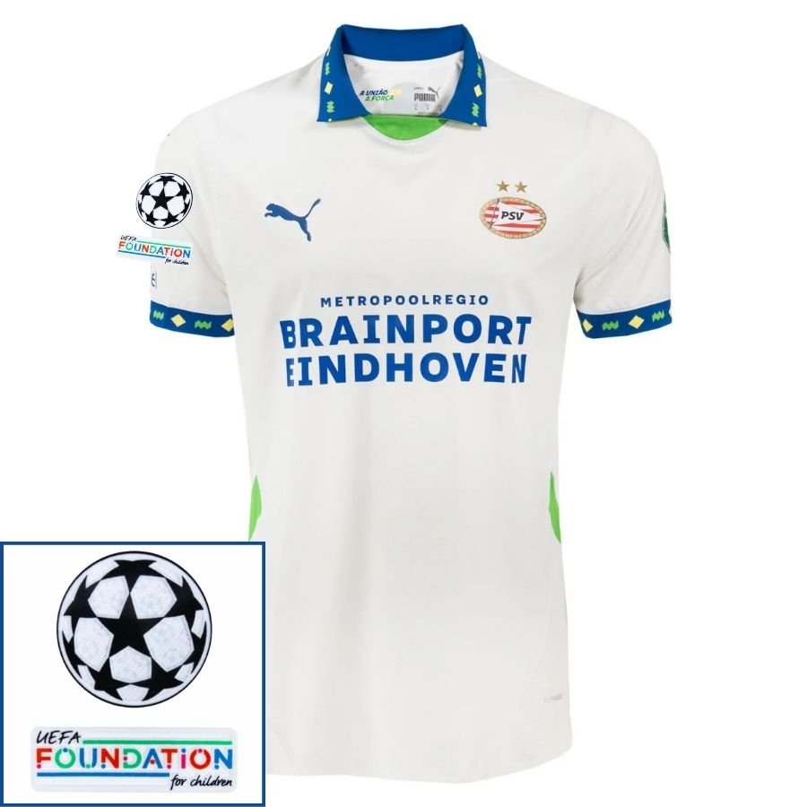 PSV Eindhoven Fan Jersey Third 2024/25 Patches UCL UEFA Foundation (Official Printing) - FutStore