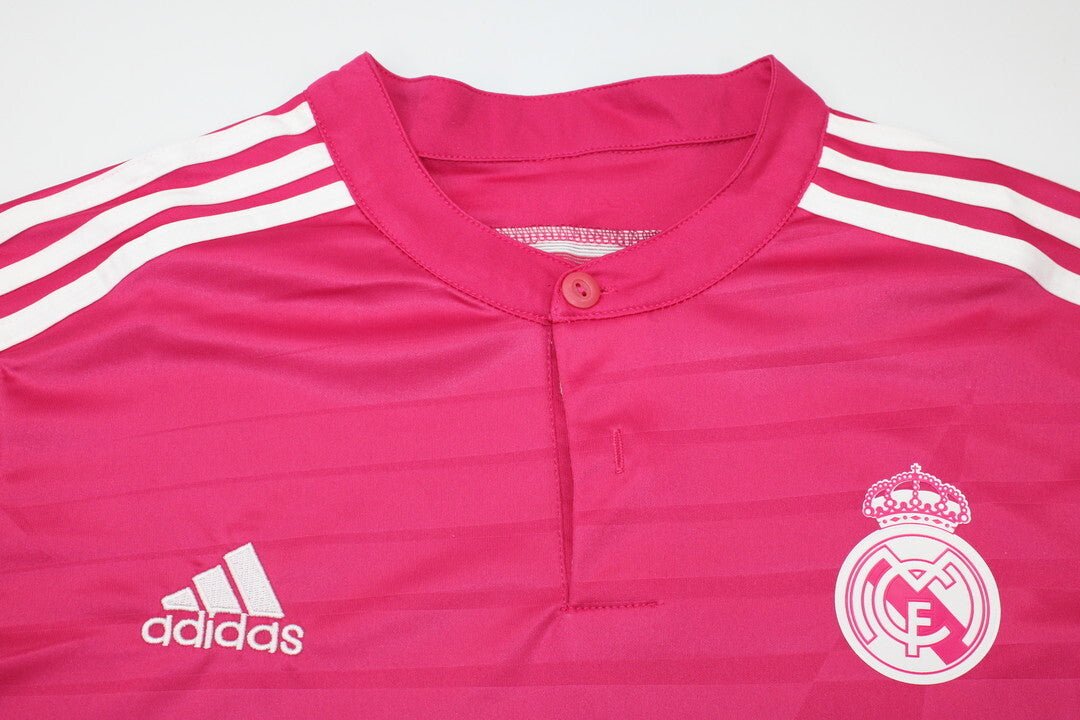 Real Madrid 2014/15 Pink Jersey Long Sleeve Retro - Patch Champions - FutStore