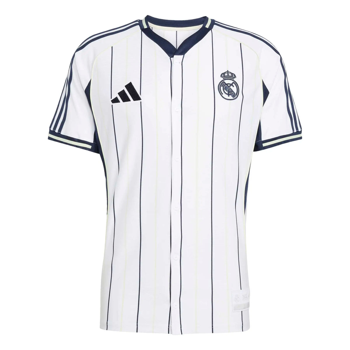 Real Madrid Home Jersey 2025/26 Version Baseball US Pack - white pinstripe baseball jersey