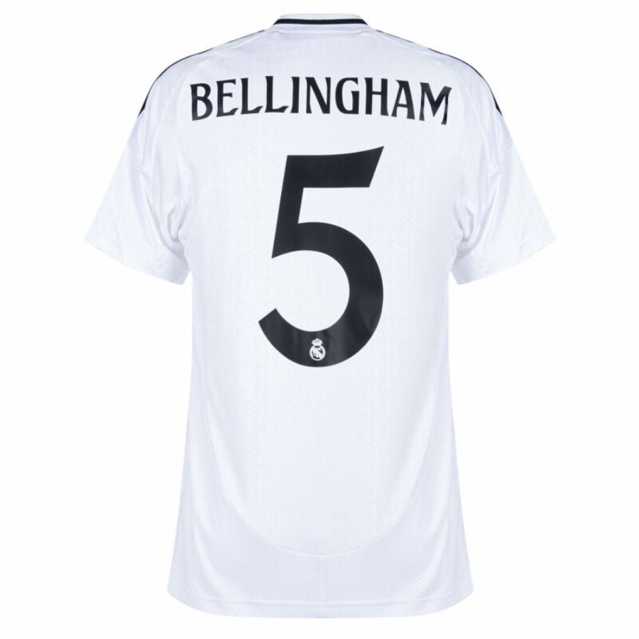 Real Madrid Bellingham 5 Home Fan Jersey 2024/25 Patches UCL UEFA Foundation (Official Printing) - FutStore