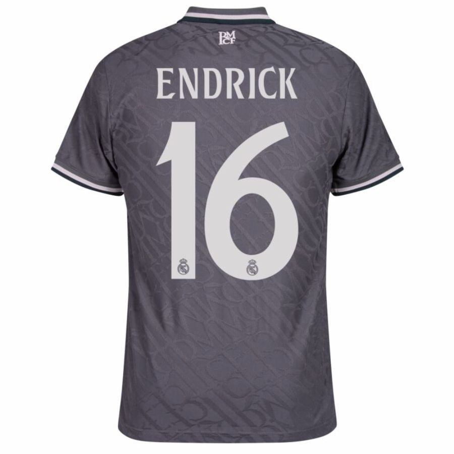 Real Madrid Endrick 16 Third Fan Jersey 2024/25 Patches UCL UEFA Foundation (Official Printing) - FutStore