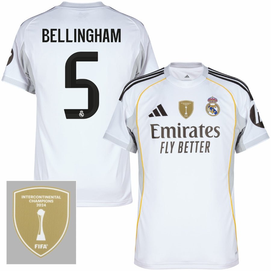 Real Madrid Home Bellingham 5 Fan Jersey 2025/26 FIFA Intercontinental Patch - FutStore