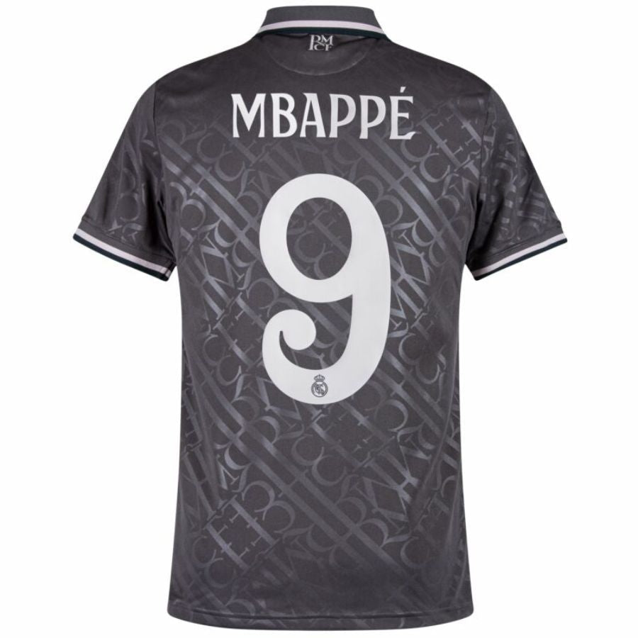 Real Madrid Mbappé 9 Third Fan Jersey 2024/25 Patches UCL UEFA Foundation (Official Printing) - FutStore