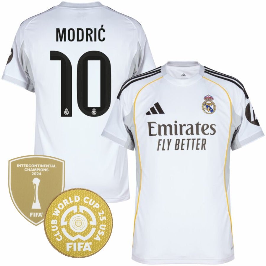 Real Madrid Modric 10 Home Fan Jersey 2025/26 Patch Club World Cup - FutStore