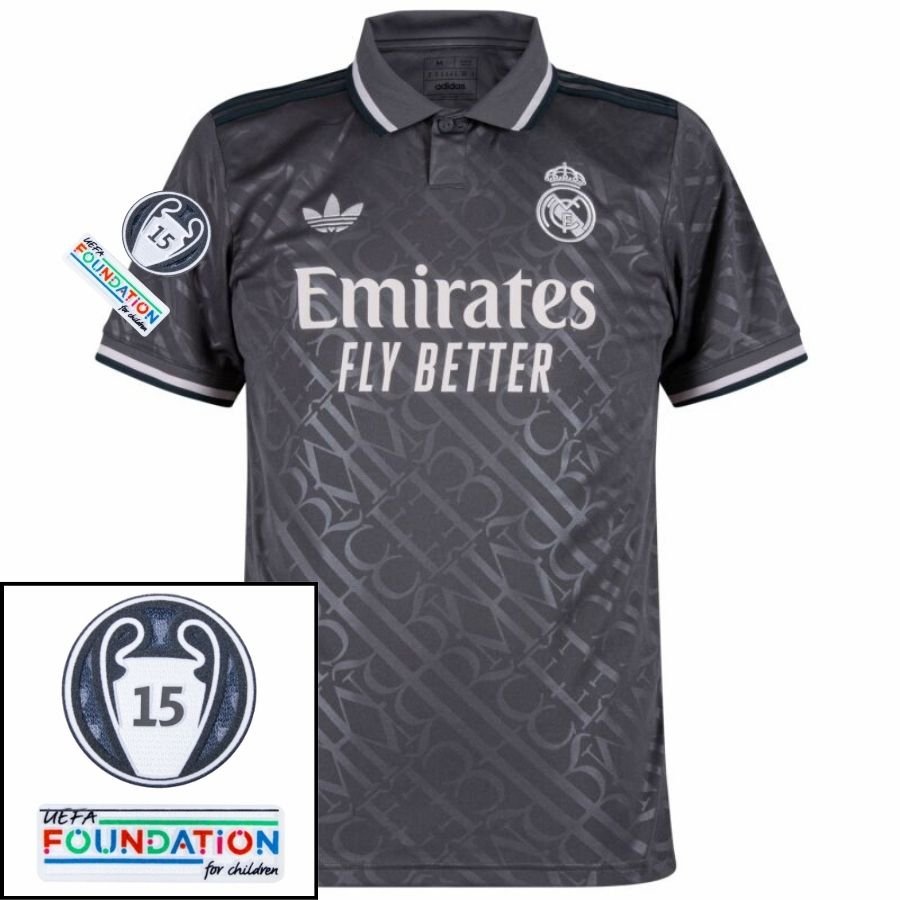 Real Madrid Modric 10 Third Fan Jersey 2024/25 Patches UCL UEFA Foundation (Official Printing) - FutStore