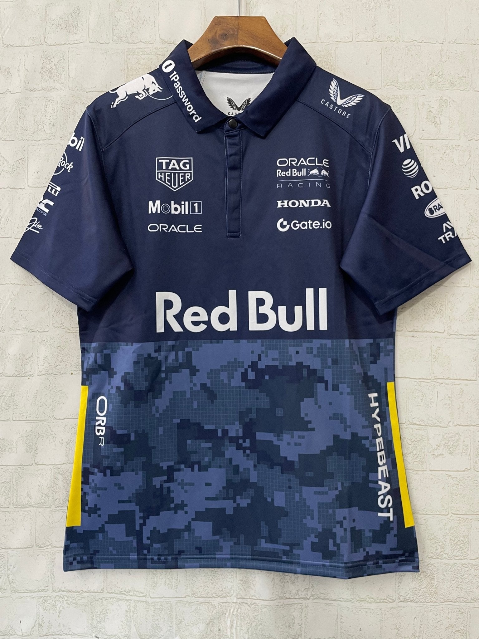 Red Bull Racing F1 x HypeBeast 2025 Special Edition Track Polo Shirt - Navy - FutStore