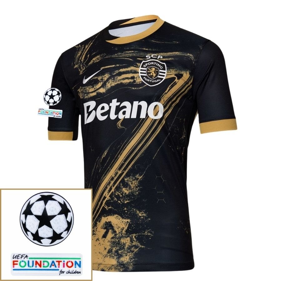 Sporting CP Fan Jersey Third 2024/25 Patches UCL UEFA Foundation (Official Printing) - FutStore