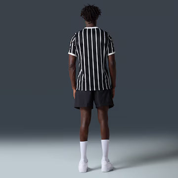 Corinthians away soccer jersey 2026/27 fan version in black with white stripes - view 2