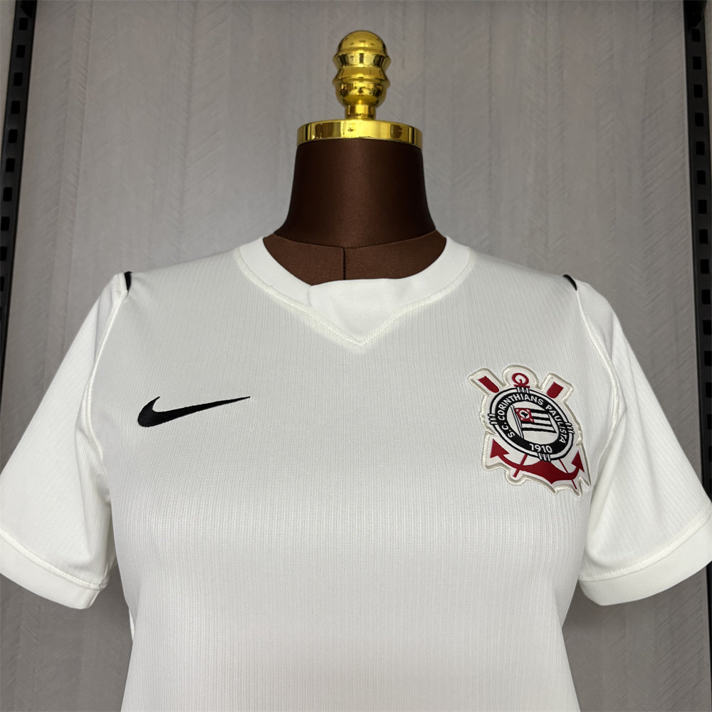 Corinthians home women's soccer jersey 2026/27 fan version in white and black - view 5