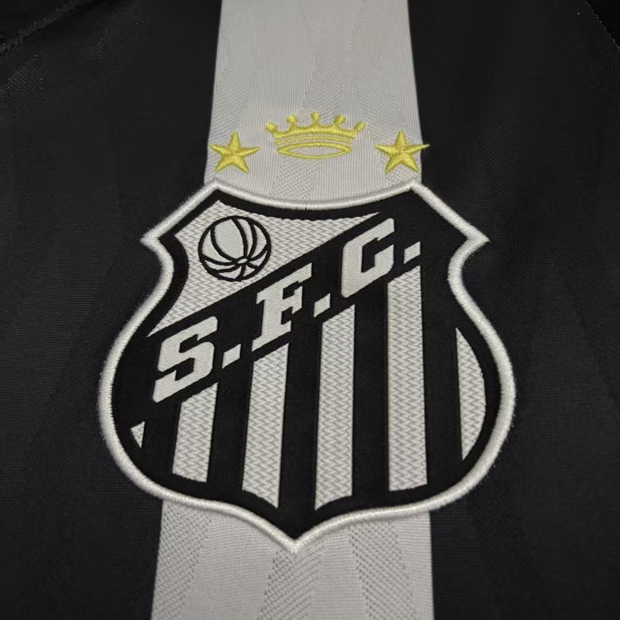 Santos FC home soccer jersey 2027 fan version in white with official club crest - view 6