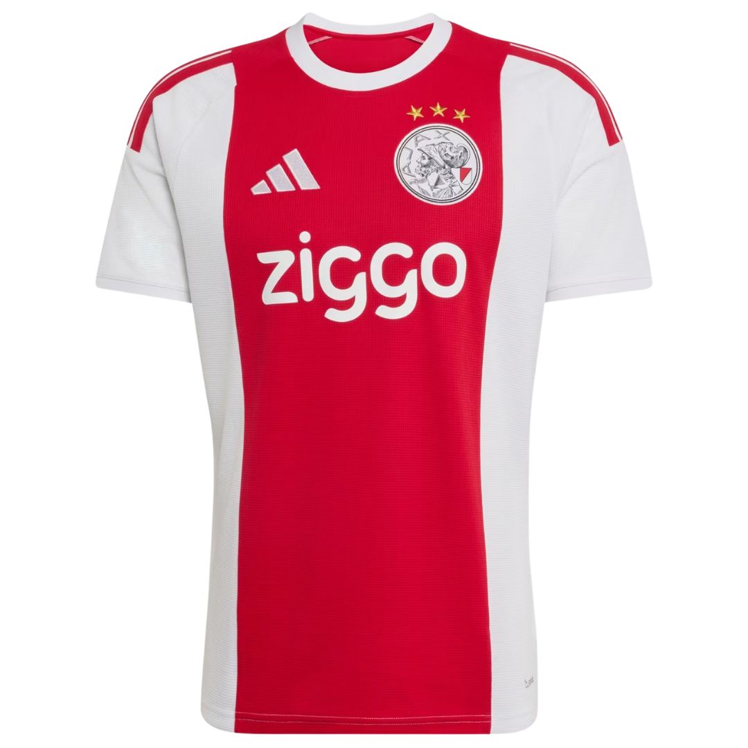 Ajax home soccer jersey 2026/27 fan version in red and white with club crest