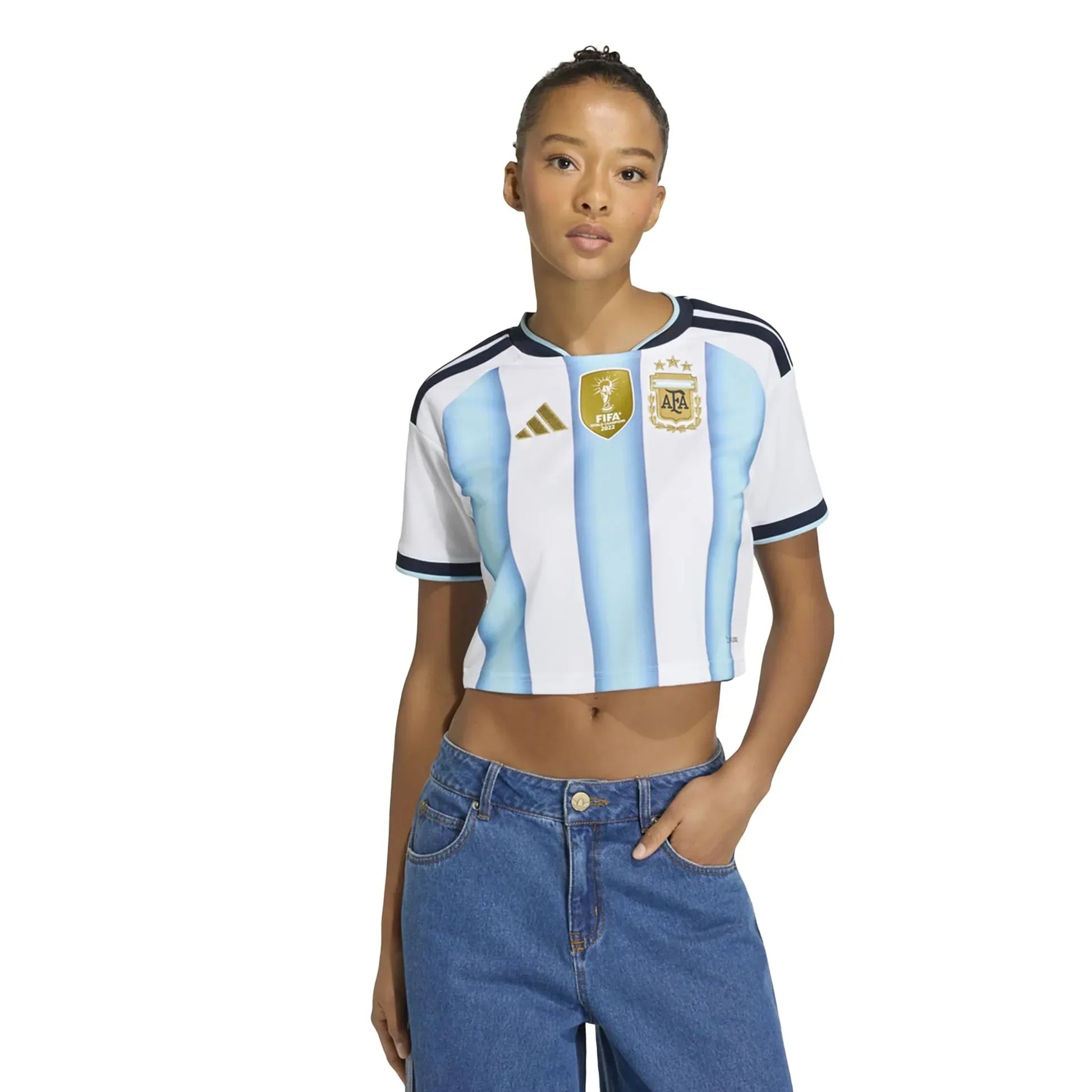 2026 Argentina Women's Stadium Home Cropped Soccer Jersey - FutStore