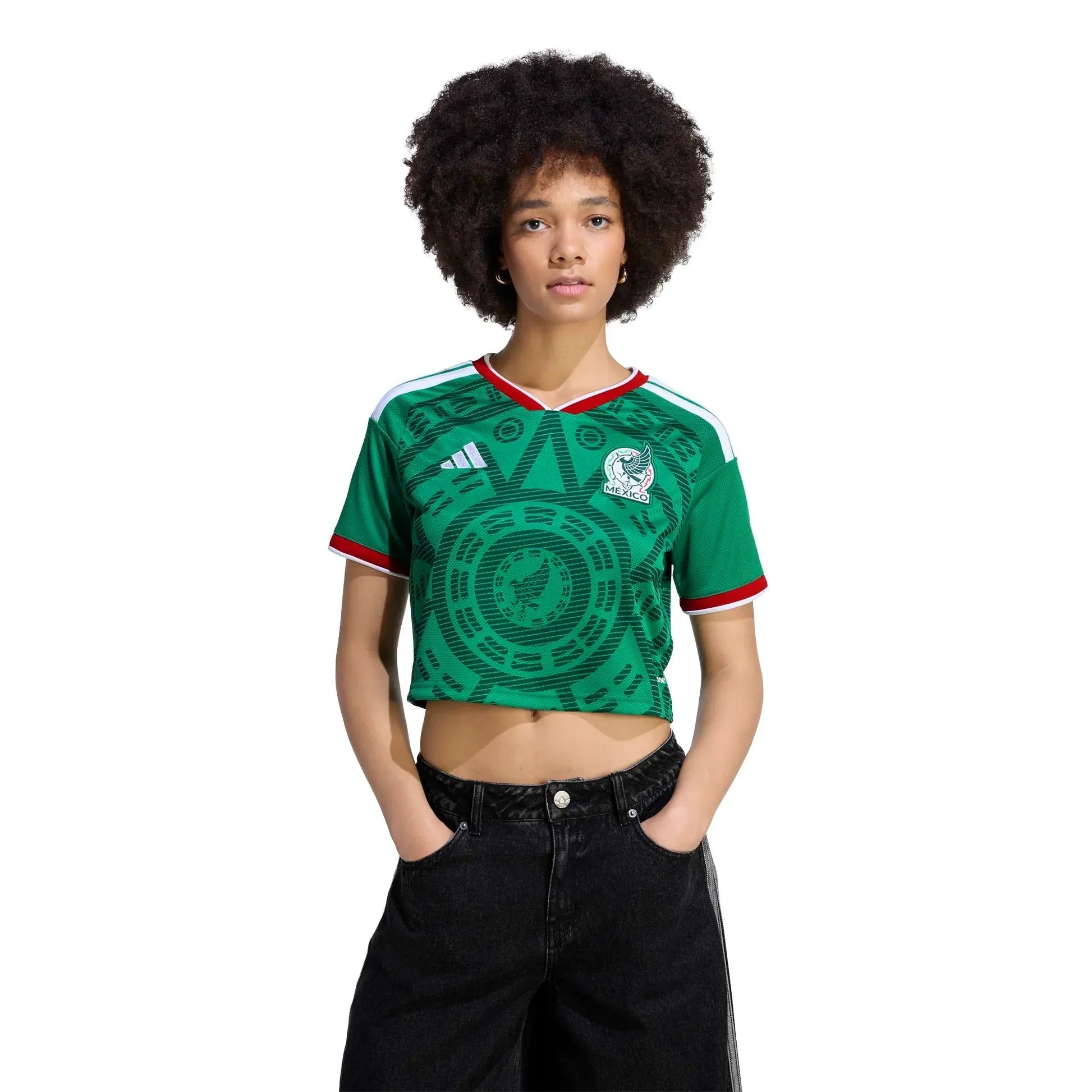 2026 Mexico Women's Stadium Home Cropped Soccer Jersey - FutStore