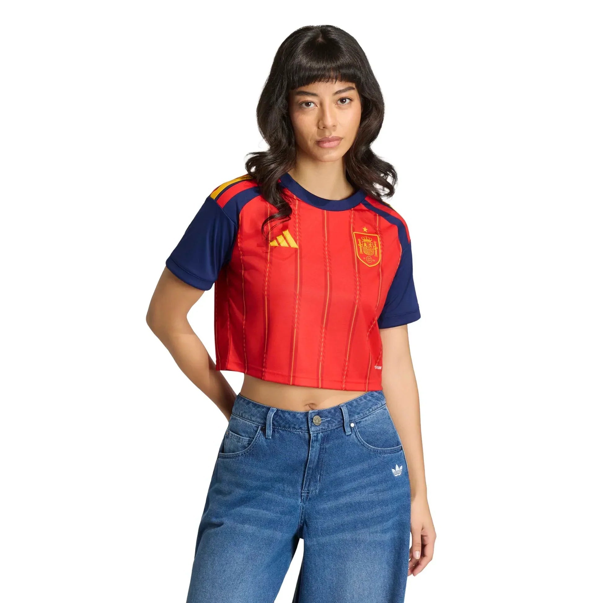 2026 Spain Women's Stadium Home Cropped Soccer Jersey - FutStore