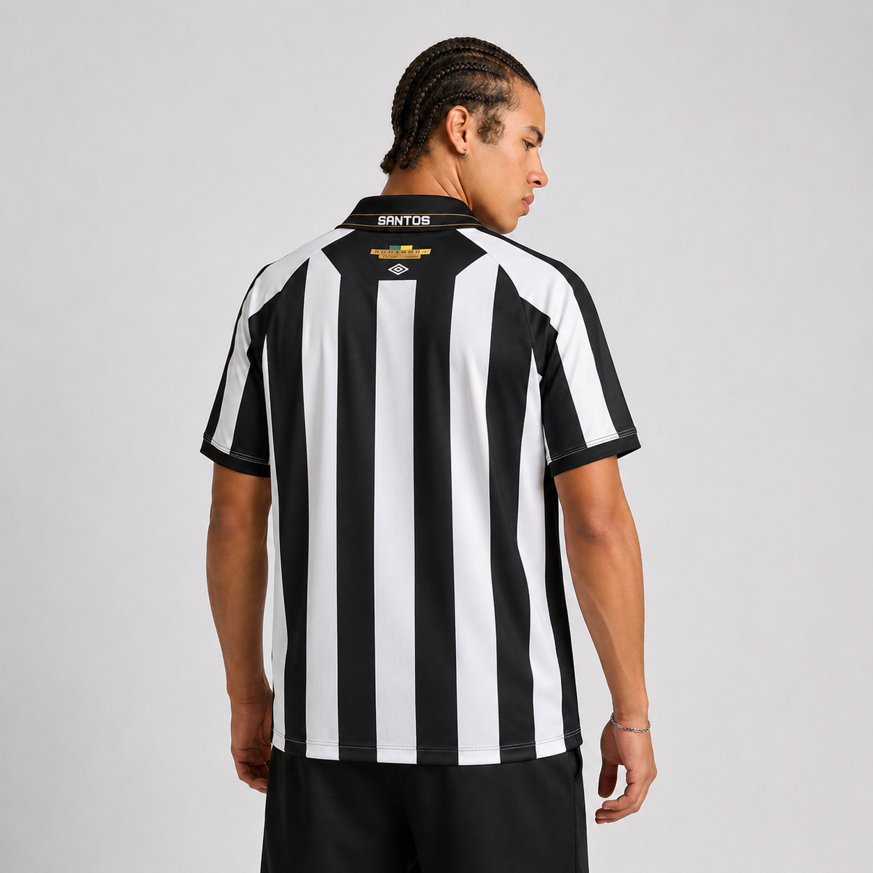 Santos FC home soccer jersey 2027 fan version in white with official club crest - view 2