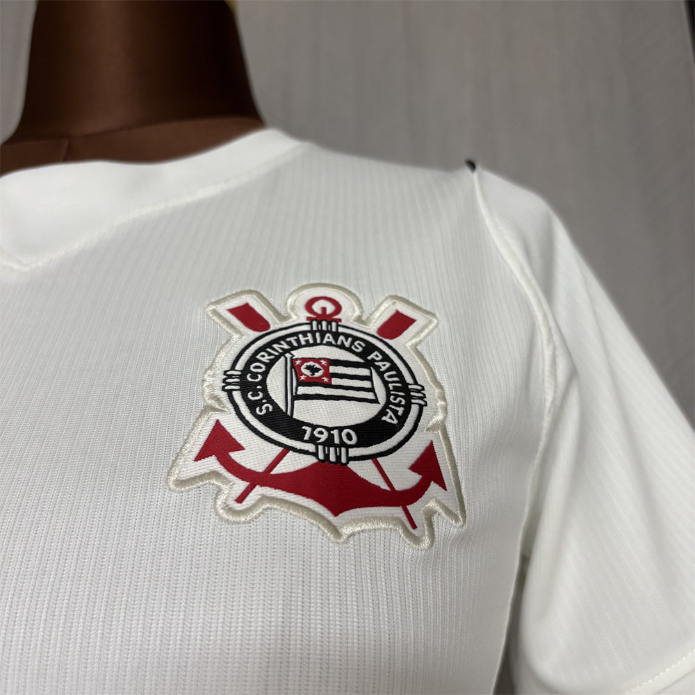 Corinthians home women's soccer jersey 2026/27 fan version in white and black - view 6