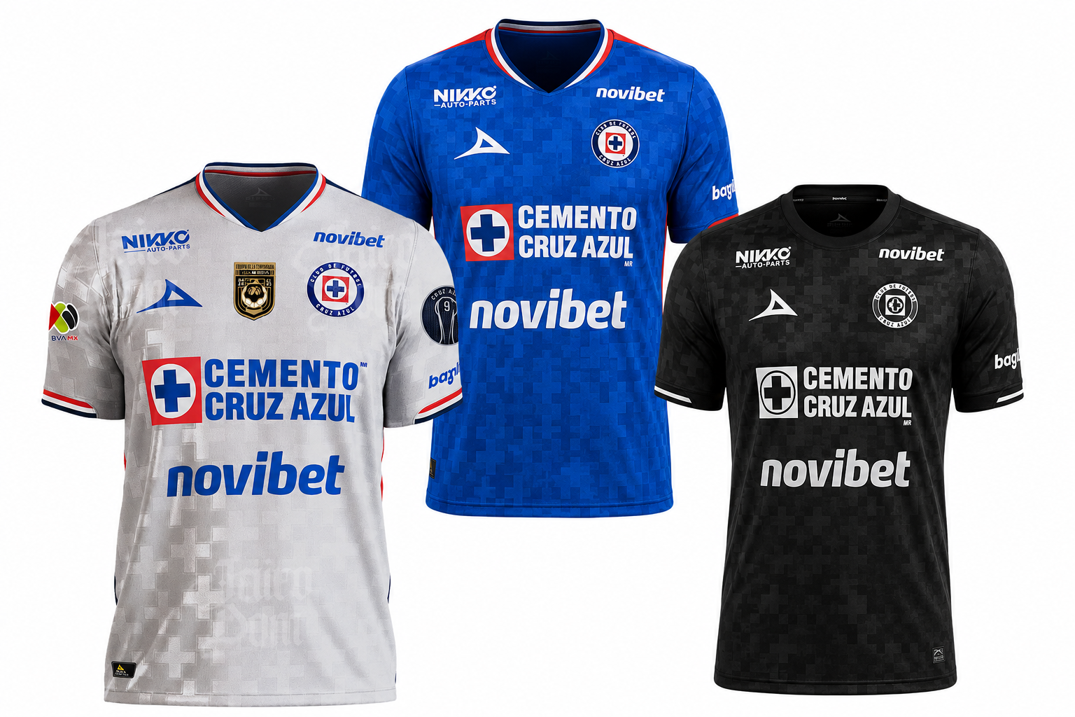 Cruz Azul 2025/26 - 3 Pack Home, Away, Third - Fan Version