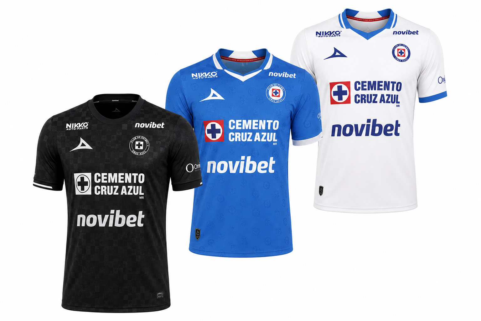 3 Pack Cruz Azul 2026-2027 (Home, Away e Third) - Fan Version