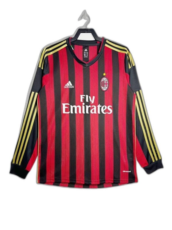 AC Milan 13/14 I Home Jersey - Long Sleeve Retro Version - FutStore