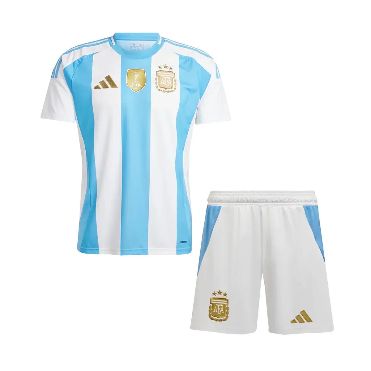 Argentina Home Kids Kit 2024 - Patch Fifa World Champions 2022 - FutStore