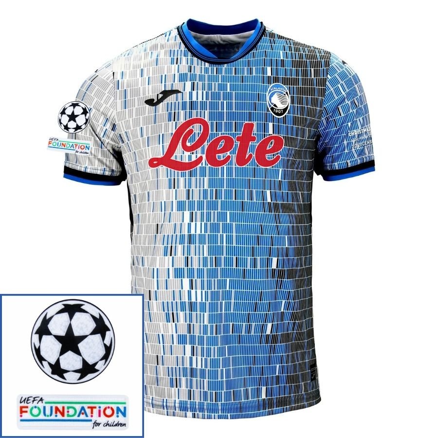 Atalanta Fan Jersey 2024/25 Patches UCL UEFA Foundation (Official Printing) - FutStore