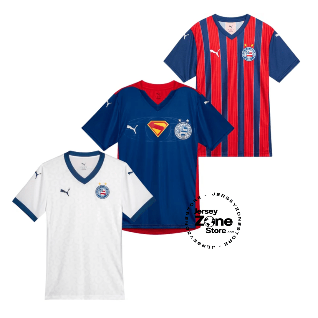 Bahia Home, Away e Third 2025/26 - Kit 3 - Fan Version - FutStore