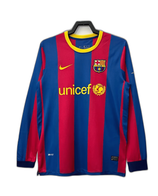 Barcelona 10/11 I Home Jersey - Long Sleeve Retro Version - FutStore