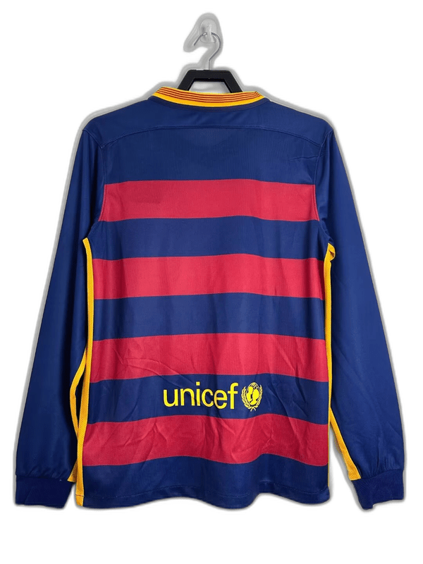 Barcelona 15/16 I Home Jersey - Long Sleeve Retro Version - FutStore