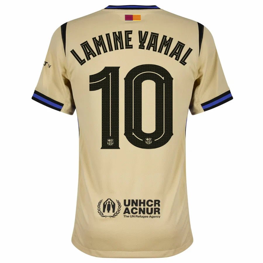 Barcelona Away Lamine Yamal 10 Fan Jersey 2025/26 Official Printing (Champions League) - FutStore