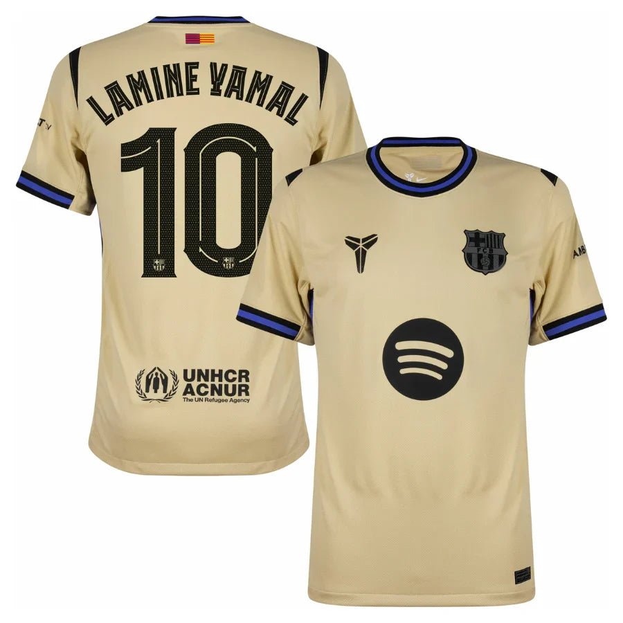 Barcelona Away Lamine Yamal 10 Fan Jersey 2025/26 Official Printing (Champions League) - FutStore