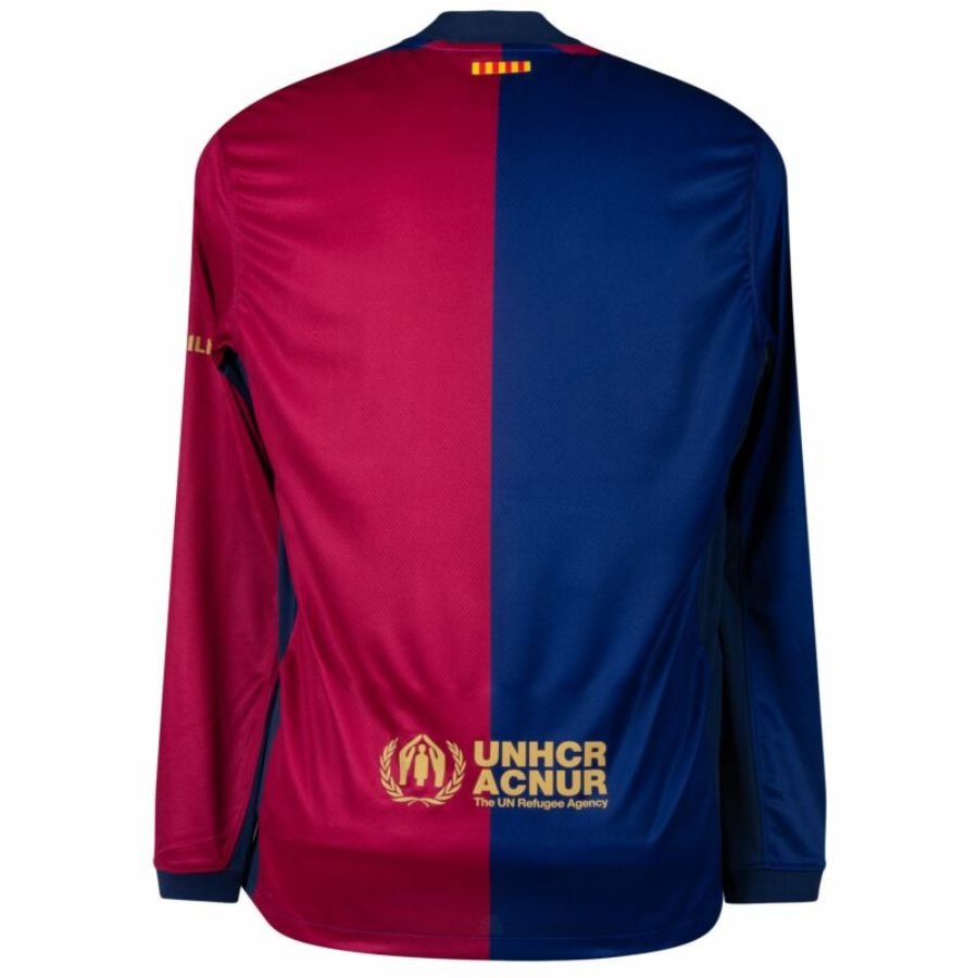 Barcelona Home Long Sleeve 2024/25 Patches UCL UEFA Foundation (Official Printing) - FutStore