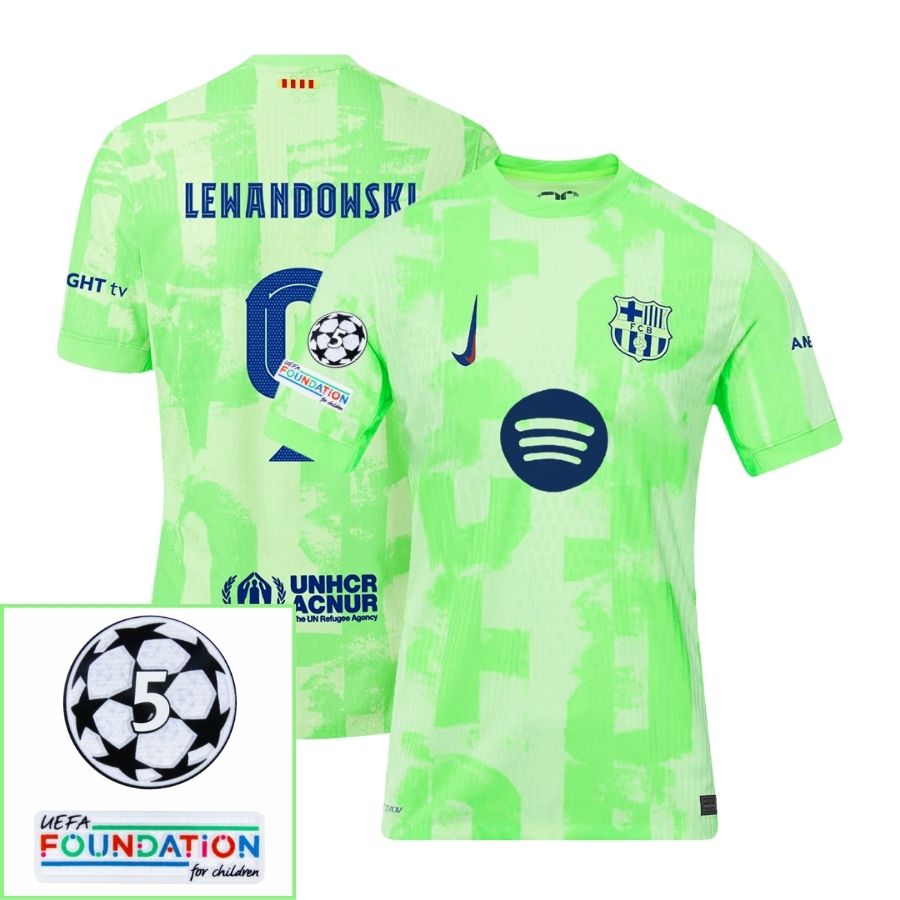 Barcelona Third 2024/25 Patches UCL UEFA Foundation (Official Printing) - FutStore