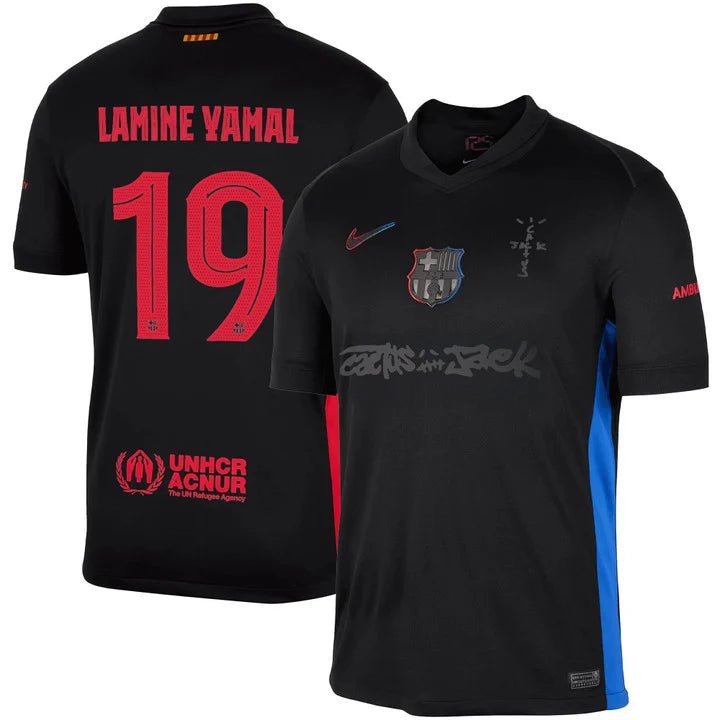 Barcelona Travis Scott Away Fan Jersey 2025/26 Spotify 19 Lamine Yamal - FutStore