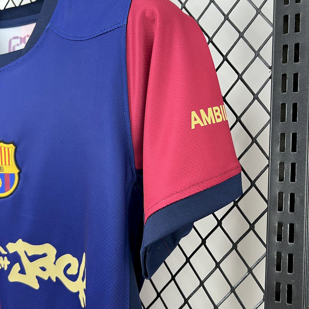 Barcelona Travis Scott Home Fan Jersey 2025/26 Spotify and FC Barcelona Collab With Travis Scott on a Special Cactus Jack - FutStore