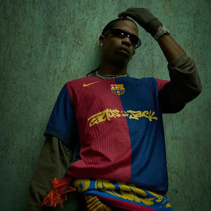 Barcelona Travis Scott Home Fan Jersey 2025/26 Spotify and FC Barcelona Collab With Travis Scott on a Special Cactus Jack - FutStore