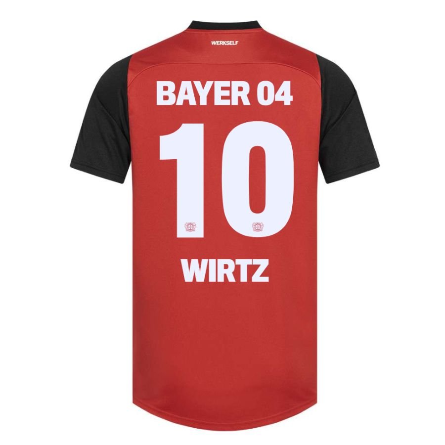Bayer 04 Leverkusen Wirtz 10 Home Fan Jersey 2024/25 Patches UCL UEFA Foundation (Official Printing) - FutStore
